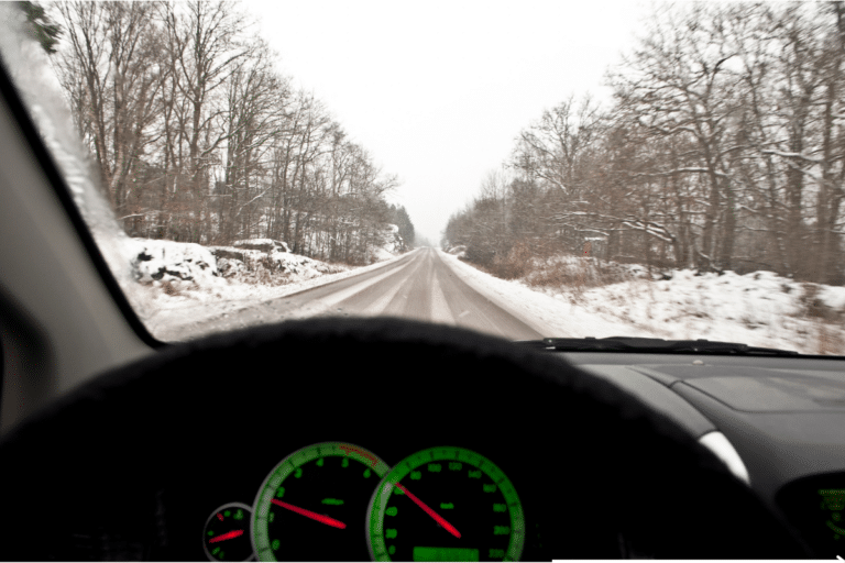 car driving on the highway