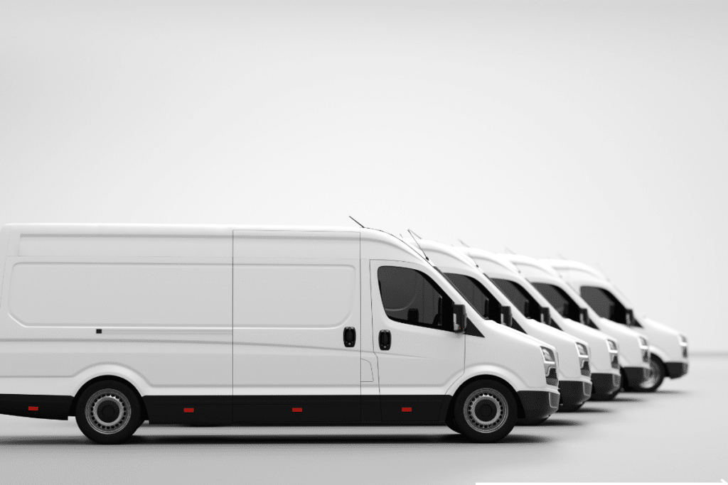 fleet of commercial vehicles