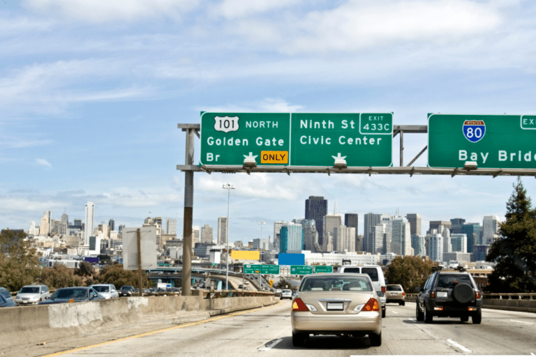 vehicles on the highway