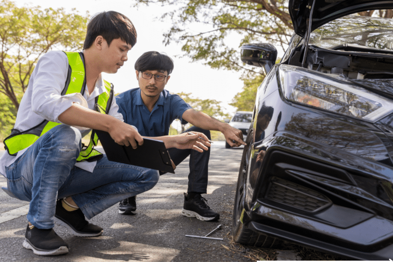 emergency highway assistance changing tires