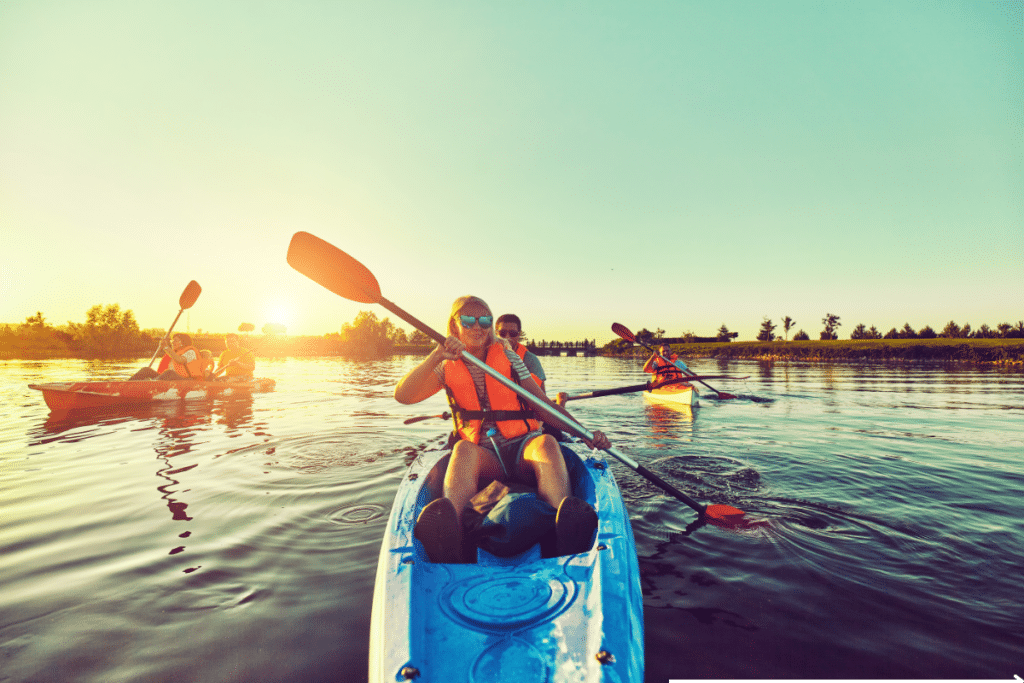 couples enjoying a vacation on the water