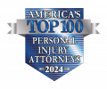 Americas Top 100 Personal Injury Attorney 2024 Shield Badge